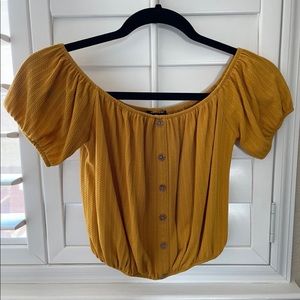 Forever21 mustard crop top